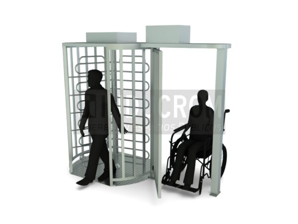 Torniquete Alto 3-A + Puerta Alta Bidireccional Automática Torniquete Alto 3-A + Puerta Alta Bidireccional Automática