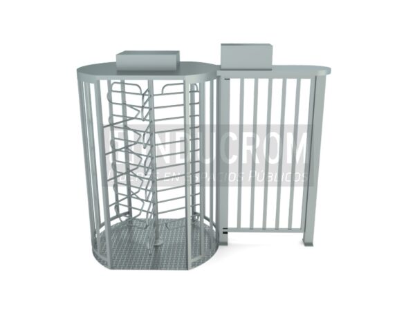 Torniquete Alto 3-A + Puerta Alta Bidireccional Manual Torniquete Alto 3-A + Puerta Alta Bidireccional Manual